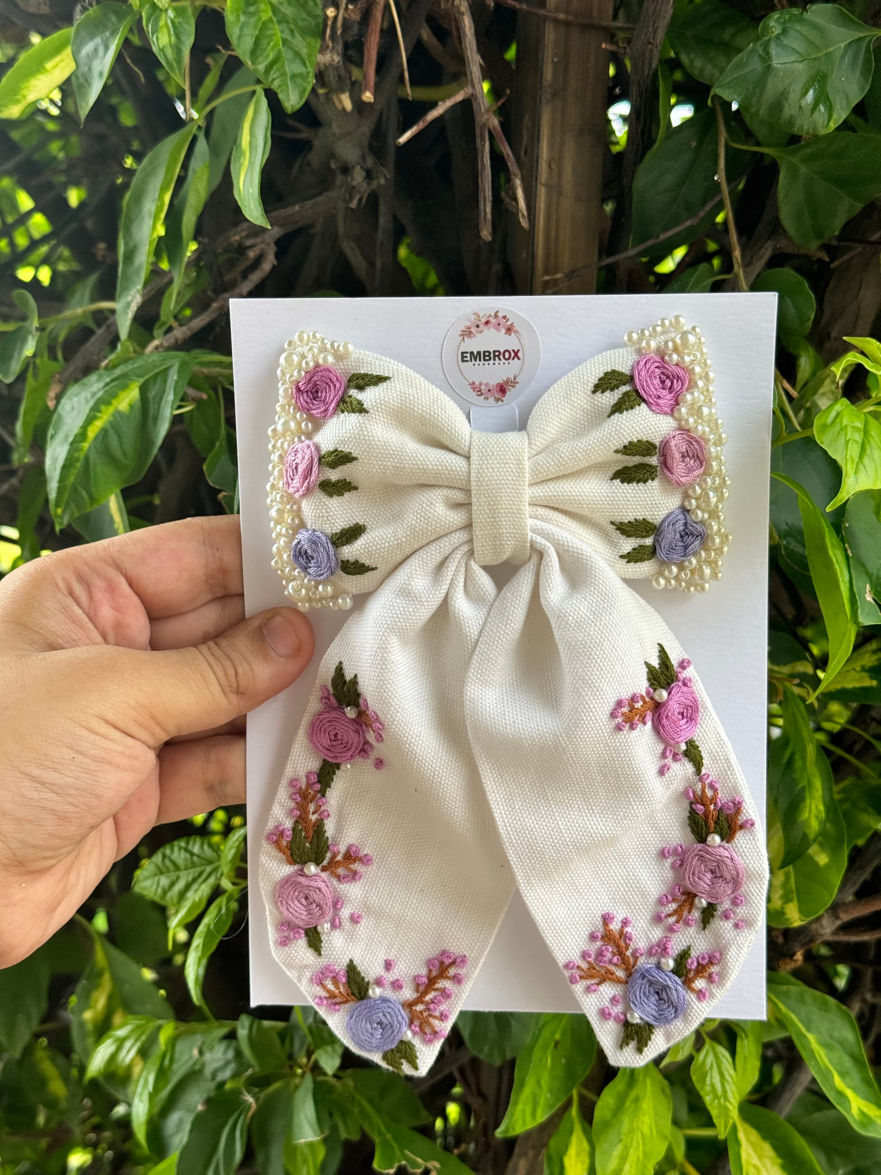 Rhinestones hair bow